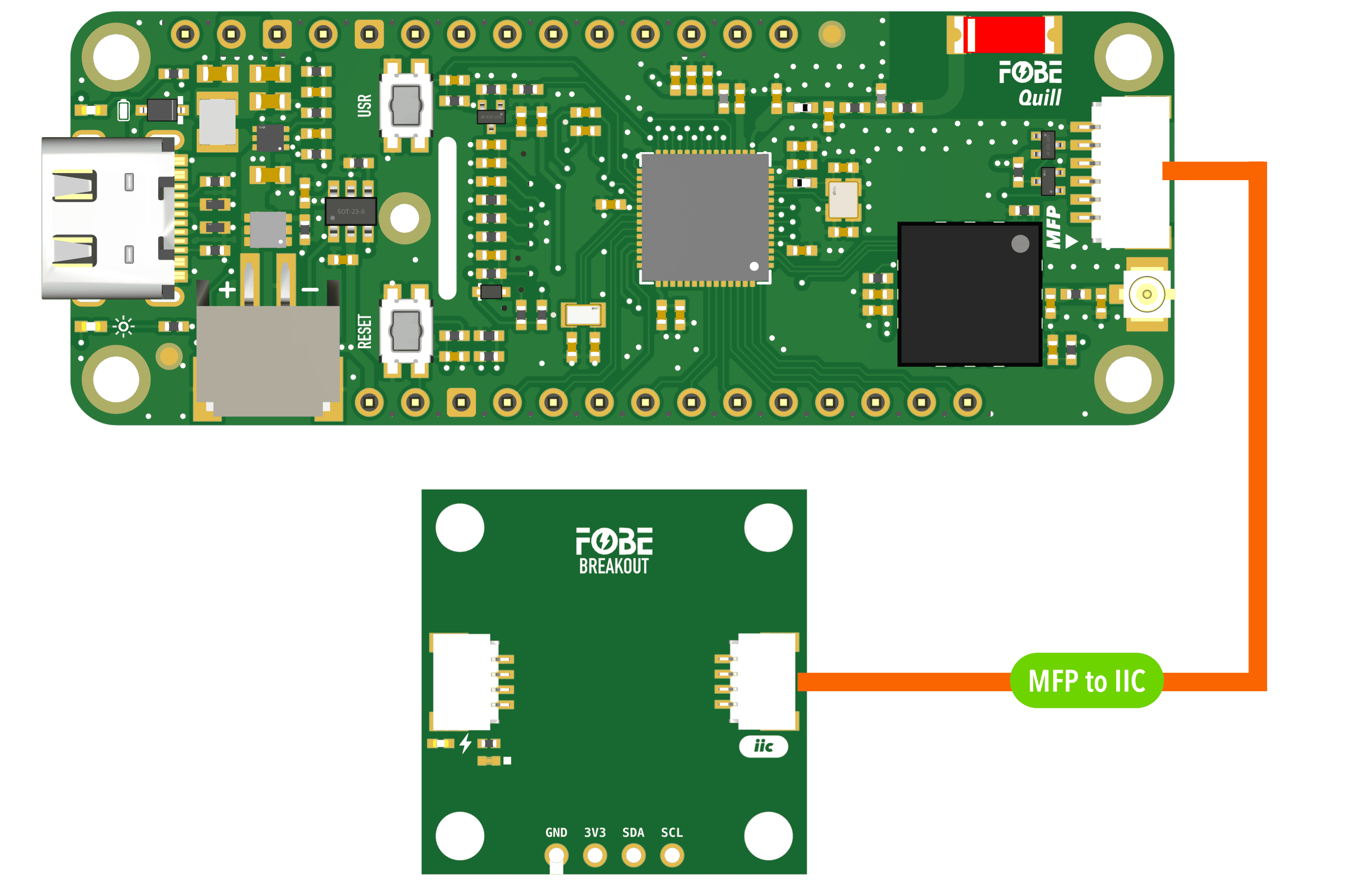 FoBE Breakout SHT40 Connection