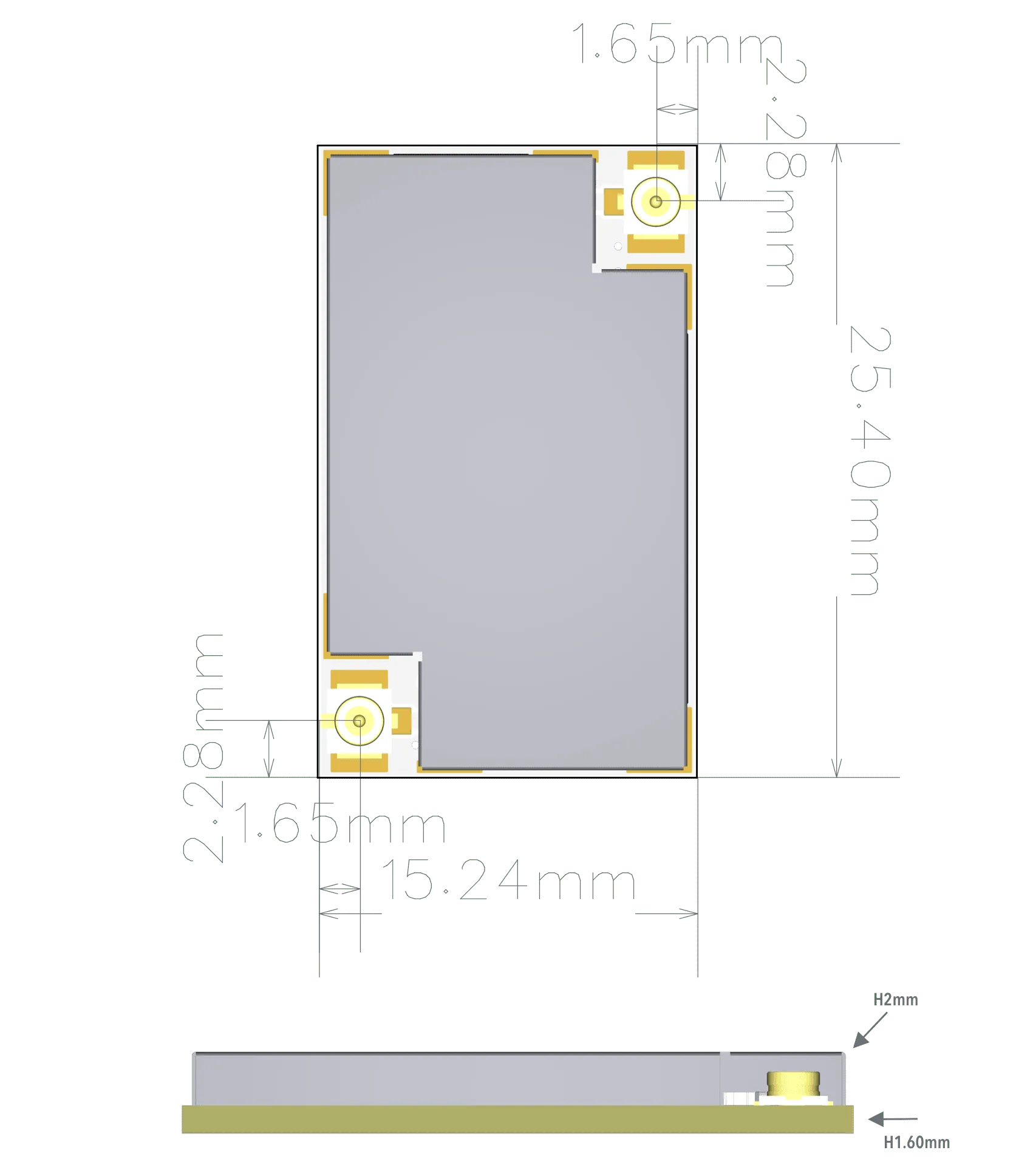 FoBE Core nRF52840 Mesh Mechanical Dimensions
